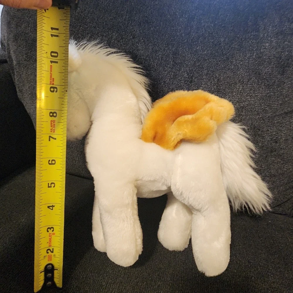 1980 Dakin Little Pegasus Standing‎ Plush Stuffed Animal White Winged Horse 9